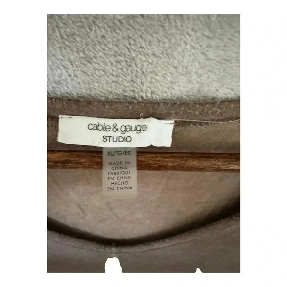 Cable & Gauge Studio Women’s Tee XL Brown - Picture 3 of 8